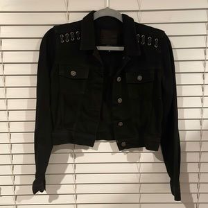 Paige cropped denim jean jacket